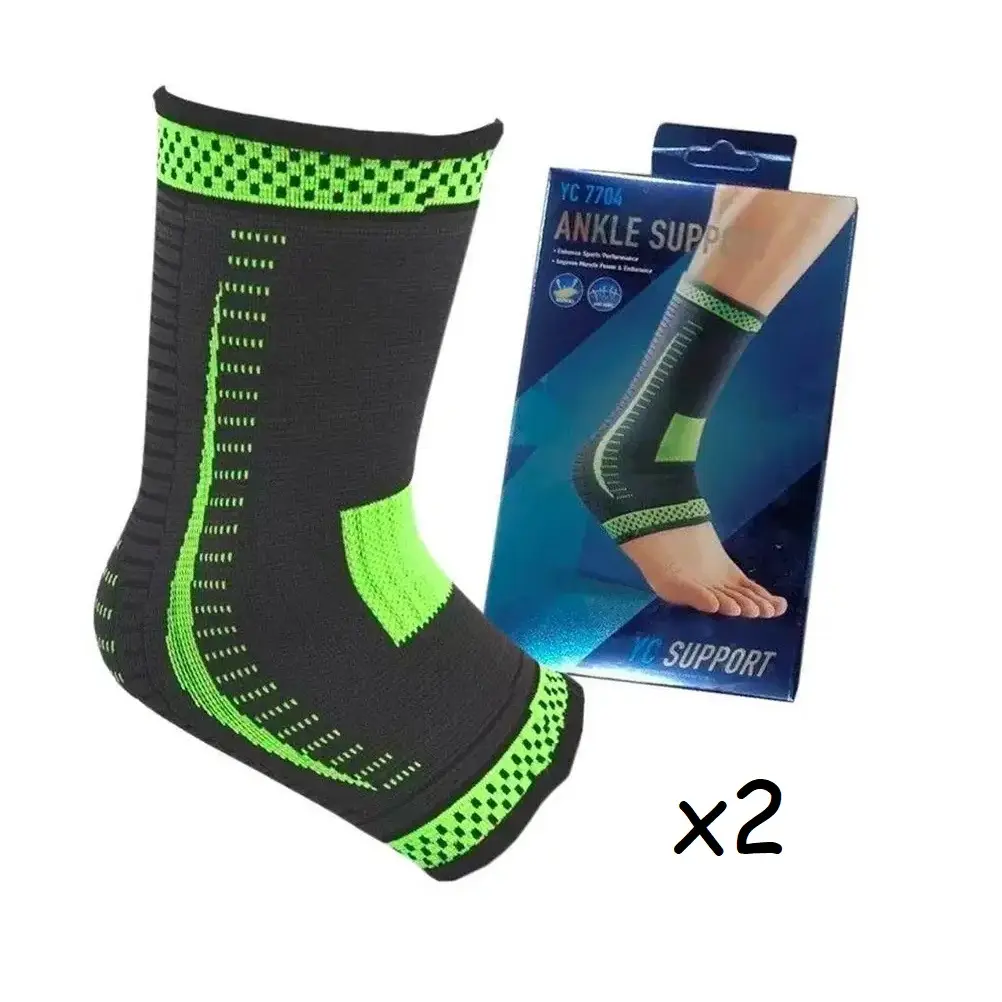 Tobillera de Compresion Elástica Anti Esguince Soporte Ortopedico Paquete x 2 unidades